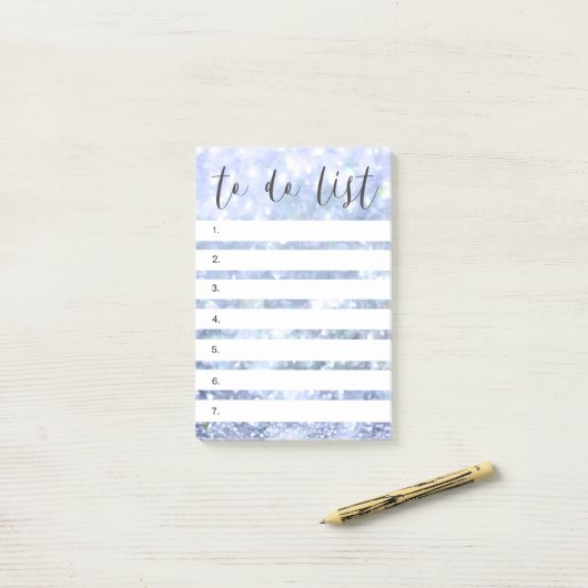 whimsical script blue funkle Wellness-Center To do Post-it Klebezettel (Auf Schreibtisch)