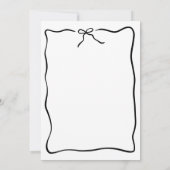 Whimsical Script Border Wedding Einladung (Rückseite)