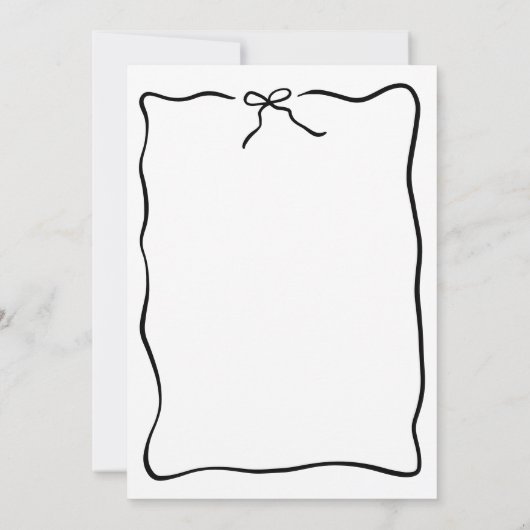 Whimsical Script Border Wedding Save The Date (Rückseite)