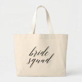 Whimsical Script Bride Squad Bachelorette Tote Bag Jumbo Stoffbeutel (Vorne)