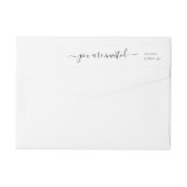 Whimsical Script Calligraphy Wedding Einladung (Rückseite)