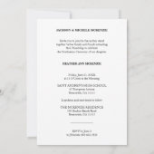 Whimsical Script Chic Black Modern Foto Graduate Einladung (Rückseite)