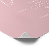 Whimsical Script Dusty Rose Signature Drinks Zeich Poster (Ecke)