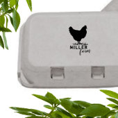 Whimsical Script Farmhouse Egg Briefmarke Gummistempel