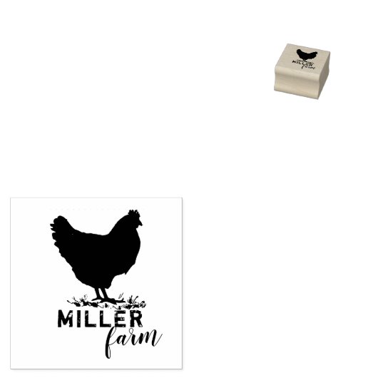 Whimsical Script Farmhouse Egg Briefmarke Gummistempel (Stempel)