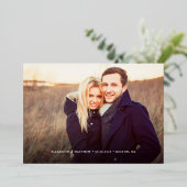 Whimsical Script Foto Wedding Save the Date Folieneinladung (Stehend vorne)
