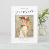 Whimsical Script Glitzer Class of 2025 Abschluss Ankündigung (Stehend Vorderseite)