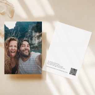 Whimsical Script Hochzeitsankündigung für das Stan Einladung