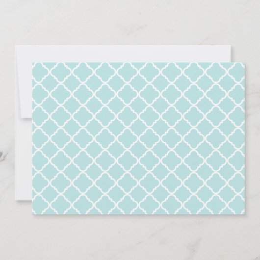 Whimsical Script Light Blue First Heilige Kommunio Dankeskarte (Rückseite)