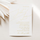 Whimsical Script Nichts Extravagant nur Liebe Hoch Folieneinladung