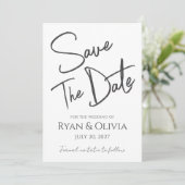 Whimsical Script Nothing Fancy Save-the-Date Save The Date (Stehend Vorderseite)
