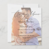 Whimsical Script, Overlay Foto Hochzeitseinladung (Vorderseite)