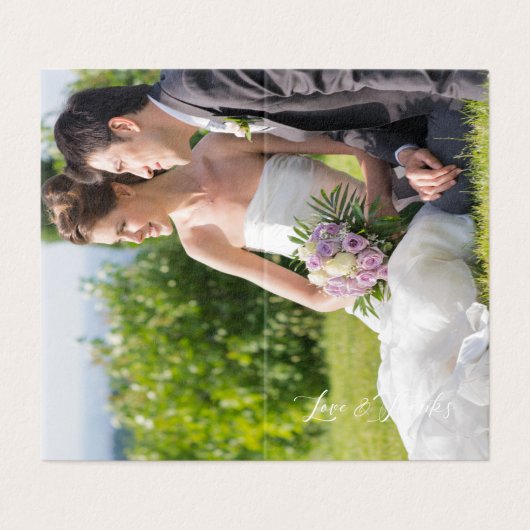 Whimsical Script Photo Romantic Botanical Branches (Außenseite Aufgefaltet)