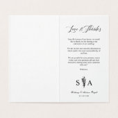 Whimsical Script Photo Romantic Botanical Branches (Innenseite Aufgefaltet)