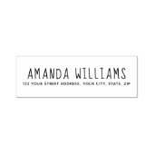 Whimsical script return address permastempel (Design)