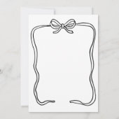 Whimsical Script Ribbon Border Wedding Einladung (Rückseite)