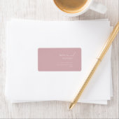 Whimsical Script Rose Wedding RSVP Rücksendeadress Adressaufkleber (Insitu)
