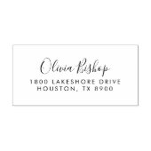 Whimsical Script-Rücksendeadresse Rubber-Briefmark Gummistempel (Prägung)