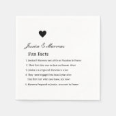 Whimsical Script Spaß Fakt Servietten (Vorderseite)