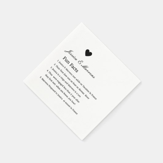 Whimsical Script Spaß Fakt Servietten (Ecke)