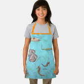 Whimsical Sea Creatures Kid's All-over Print-Schür Schürze (Insitu)