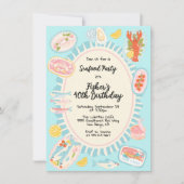 Whimsical Seafood-Party Einladung (Vorderseite)