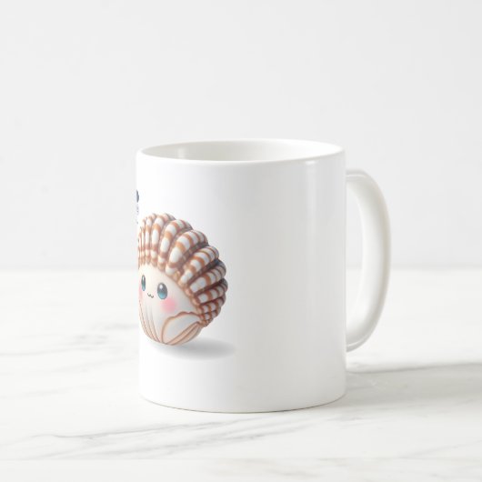 Whimsical Seashell Nature's Tiny Treasure Kaffeetasse (VorderseiteRechts)