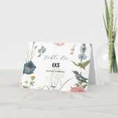 Whimsical Secret Garden Wildblumen Dankeskarte (Rückseite)