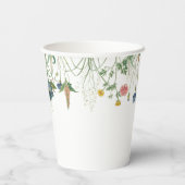 Whimsical Secret Garden Wildblumen Pappbecher (Rückseite)