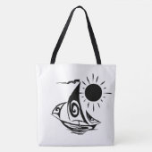 Whimsical Segelboot Lazy Day Tasche (Vorderseite)