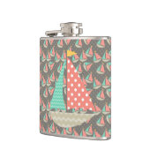 Whimsical Segelboote Flachmann (Links)