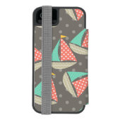 Whimsical Segelboote Incipio iPhone Geldbeutel-Hülle (Folio Rückseite)