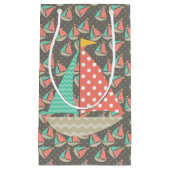 Whimsical Segelboote Kleine Geschenktüte (Vorderseite)