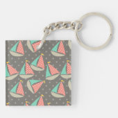 Whimsical Segelboote Schlüsselanhänger (Rückseite)