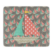 Whimsical Segelboote Schneidebrett (Vorderseite)