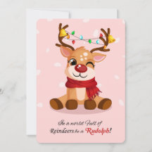 Whimsical Sei ein Rudolph Rentier Zitat Weihnachts