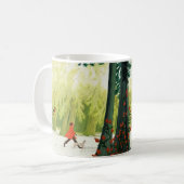 Whimsical Serenity Artistic Coffee Mug by Kind Ons Kaffeetasse (Vorderseite Links)
