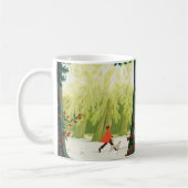 Whimsical Serenity Künstlerischer Kaffeebecher von Kaffeetasse (Links)