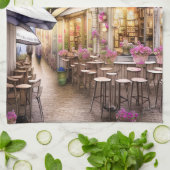 Whimsical Shabby Chic Cafe Küche Handtücher (Gefaltet)