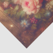 Whimsical Shabby Chic Floral Calico Cat Decoupage Seidenpapier (Ausschnitt)