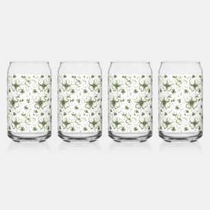 Whimsical Shamrock und Swirl Irisch-Thematisch Dosenglas