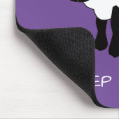 Whimsical Sheep "Sheep Happens" Maus Pad Mousepad (Ecke)