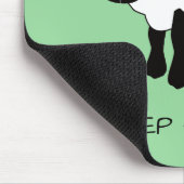 Whimsical Sheep "Sheep Happens" Maus Pad Mousepad (Ecke)