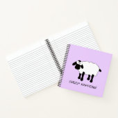 Whimsical Sheep "Sheep Happens" Notebook Notizblock (Innenseite)