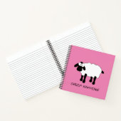 Whimsical Sheep "Sheep Happens" Notebook Notizblock (Innenseite)