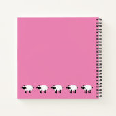 Whimsical Sheep "Sheep Happens" Notebook Notizblock (Rückseite)