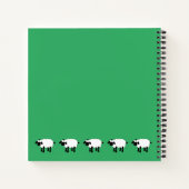 Whimsical Sheep "Sheep Happens" Notebook Notizblock (Rückseite)