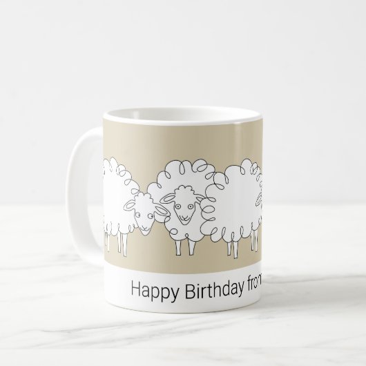 Whimsical Sheep Tasse (Vorderseite Links)