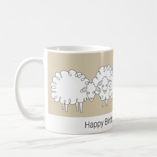 Whimsical Sheep Tasse (Links)