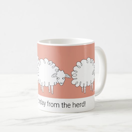 Whimsical Sheep Tasse (VorderseiteRechts)